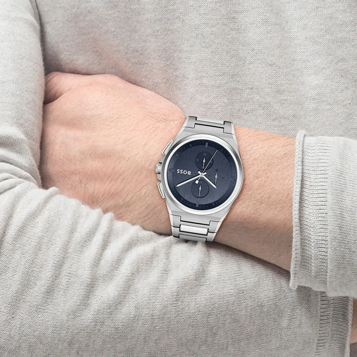 Hugo Boss Steer Chronograph Blue Dial Men's Watch | 1514048