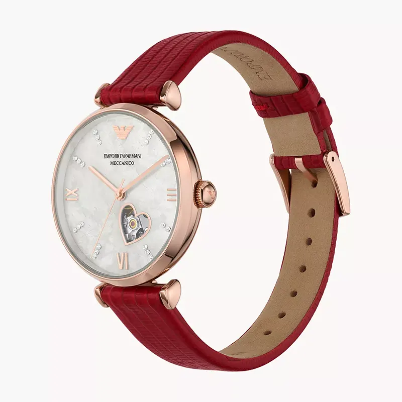 Emporio Armani Automatic MOP White Dial Ladies Watch | AR60048