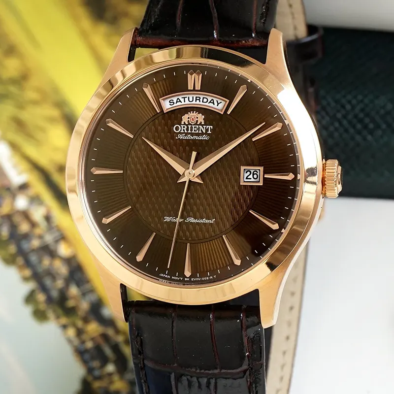 Orient Classic Automatic Day Date Brown Dial Men's Watch | FEV0V002TH