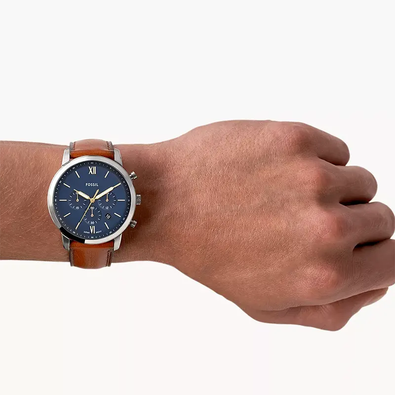 Fossil Neutra Chronograph Brown Leather Men's Watch | FS5453