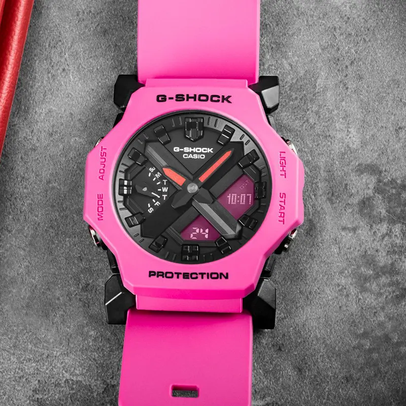 Casio G-Shock GA-2300-4A Vibrant Pink Black Dial Men's Watch