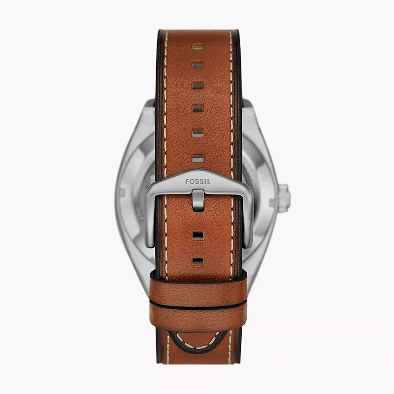 Fossil Everett Automatic Green Dial Brown Leather Men's Watch | ME3261