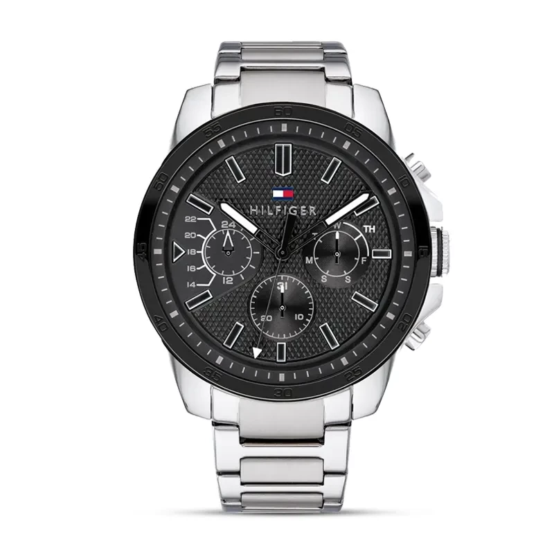 Tommy Hilfiger Decker Chronograph Black Dial Men's Watch | 1791564