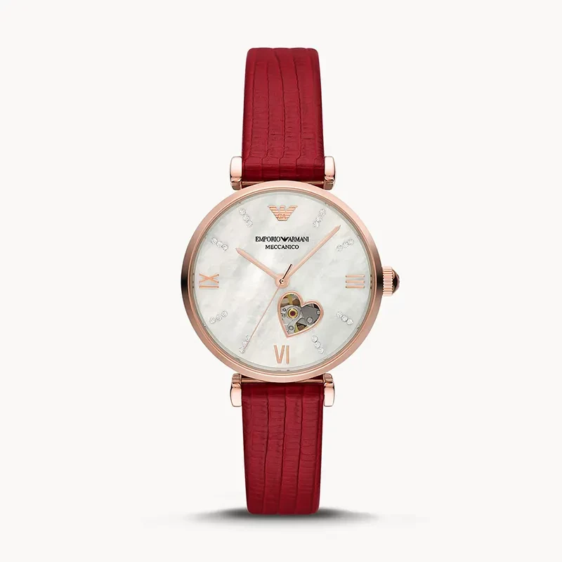 Emporio Armani Automatic MOP White Dial Ladies Watch | AR60048