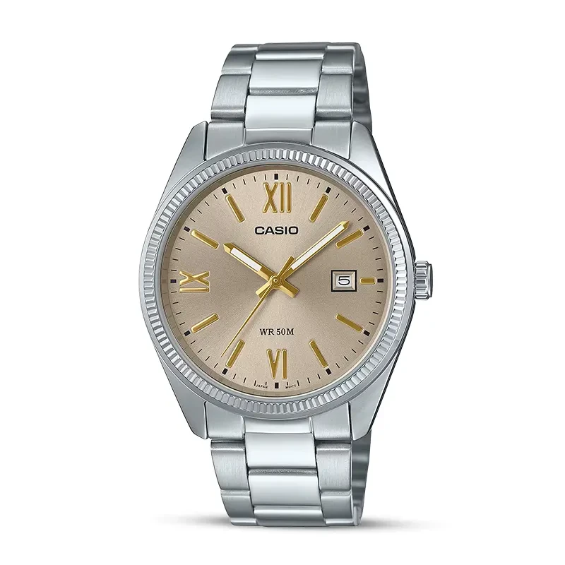 Casio Enticer MTP-1302DD-9AV Beige Dial Men's Watch