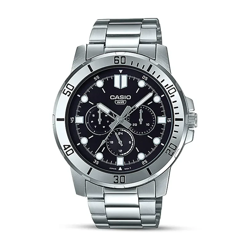 Casio Enticer Multifunction Black Dial Men's Watch | MTP-VD300D-1