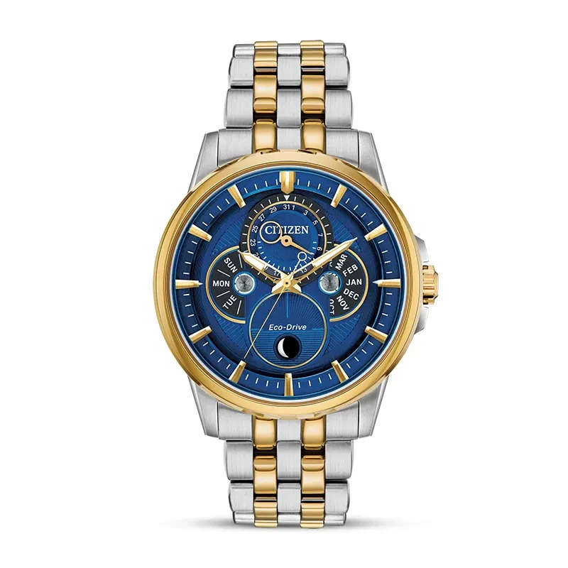 Citizen Calendrier Moonphase Eco-Drive  Blue Dial Men's Watch | BU0054-52L