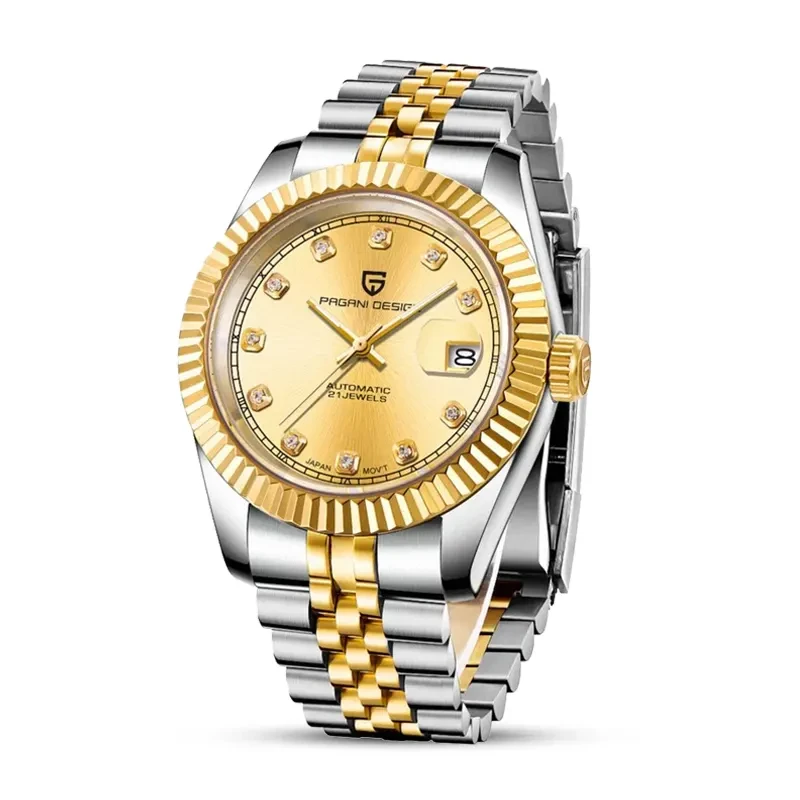 Pagani Design Datejust Champagne Dial Men's Watch | PD-1645