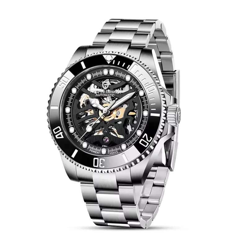 Pagani Design Skeleton Automatic Black Dial Men's Watch | PD-1659