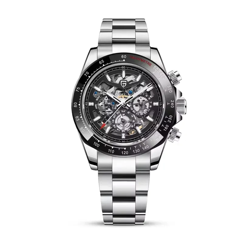 Pagani Design Daytona Skeleton Automatic Black Dial Men's Watch | PD-1777
