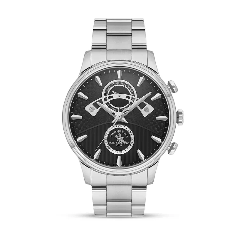 Santa Barbara Polo & Racquet Club Multifunction Black Dial Men's Watch | SB.1.10592-1