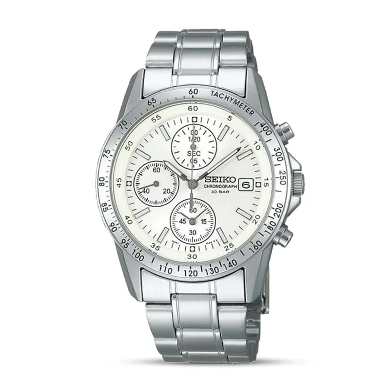 Seiko Spirit Chronograph White Dial Men’s Watch | SBTQ039