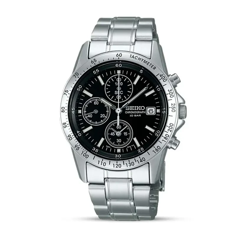 Seiko Spirit Chronograph Black Dial Men’s Watch | SBTQ041