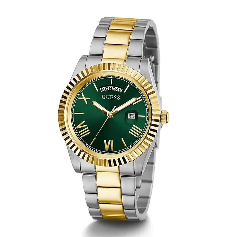 Guess Connoisseur Green Dial Two-tone Men’s Watch | GW0265G8
