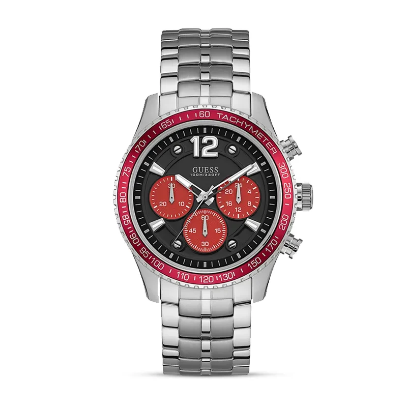 Guess Fleet Chronograph Black Dial Men's Watch | W0969G3