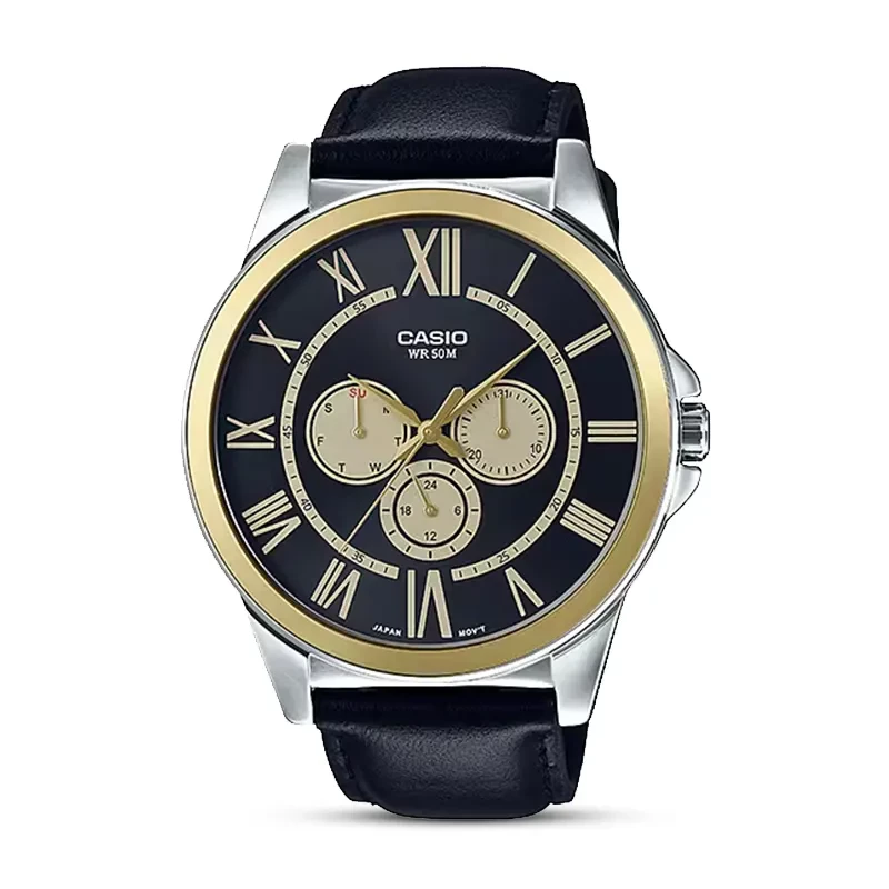 Casio MTP-E318L-1BV Black Dial Dual-tone Men's Watch